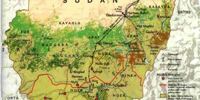 نقشه از سودان جغرافیا