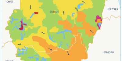 نقشه حوضه سودان 