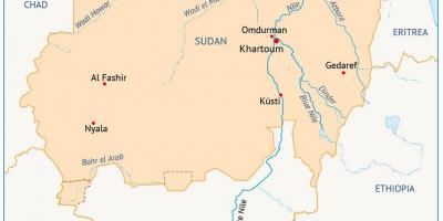 نقشه از رودخانه سودان